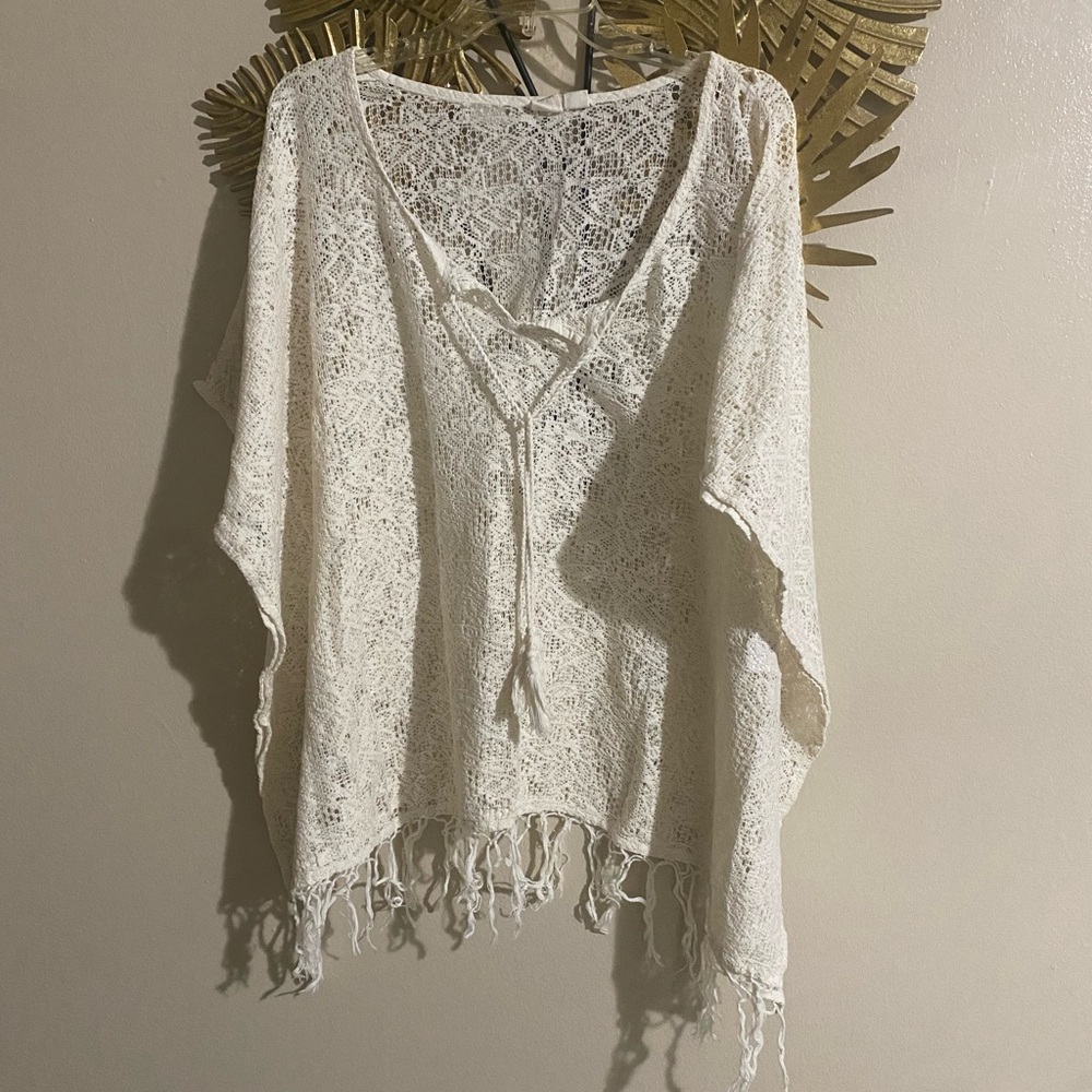 Lagaci Cream Lace Cover-Up